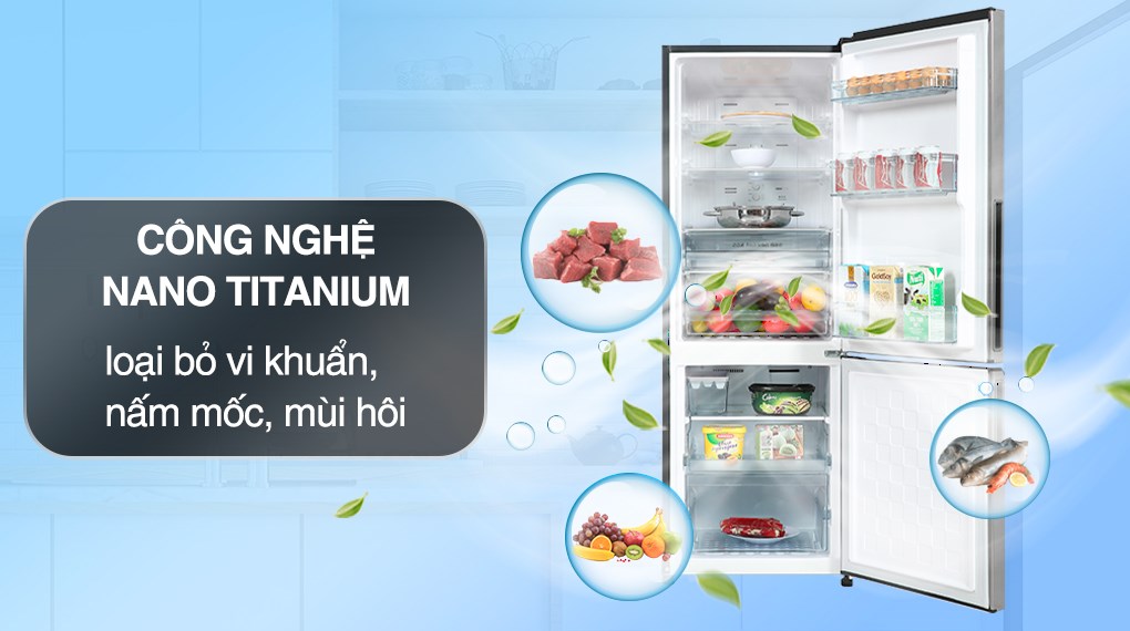 Tủ lạnh Hitachi Inverter 275 lít R-B330PGV8 BSL - Công nghệ kháng khuẩn, khử mùi