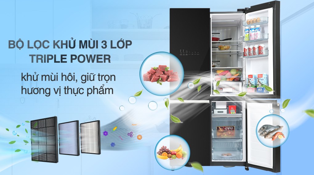 Tủ lạnh Hitachi Inverter 569 lít R-WB640VGV0 GBK - Công nghệ kháng khuẩn khử mùi