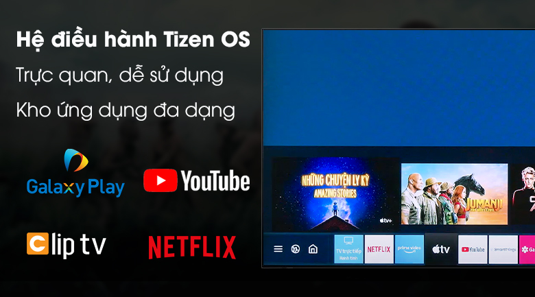 Hệ điều hành Tizen OS - Tivi QLED Samsung QA55Q60T