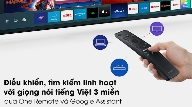 One Remote - Smart Tivi QLED Samsung 4K 55 inch QA55Q80T