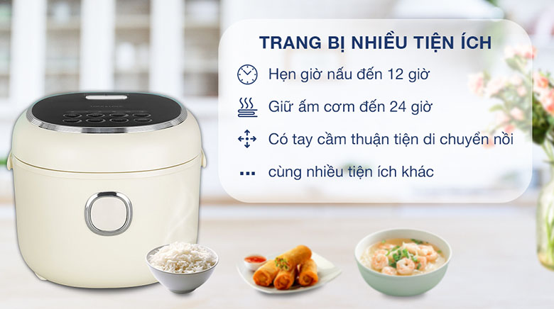 Nồi cơm điện tử Lock&Lock 0.8 lít EJR716IVY - Tiện ích