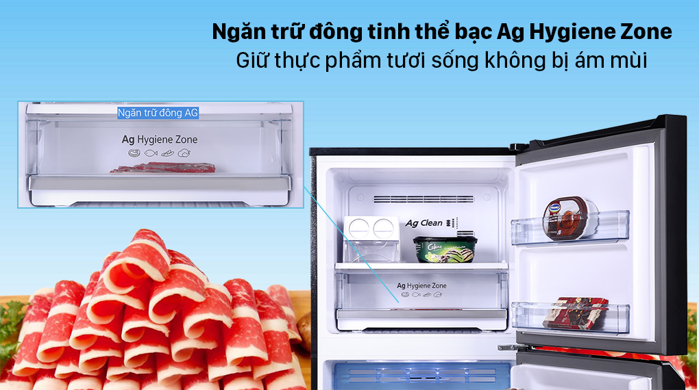 Tủ lạnh Panasonic Inverter 366 lít NR-TL381VGMV - Ngăn trữ đông Ag Hygiene Zone