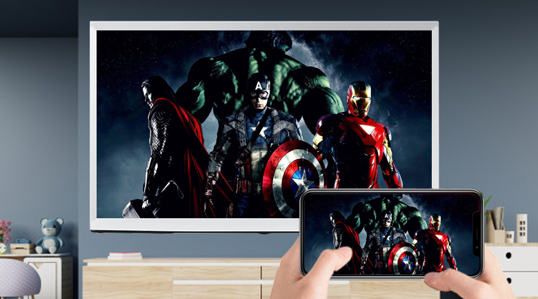 Smart Tivi QLED Samsung 4K 55 inch QA55LS01T - Screen Mirroring (Android) và Airplay 2 (iPhone)