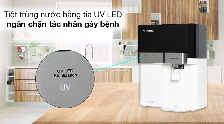 Tia UV LED - Máy lọc nước RO Cuckoo CP-RRP702MBK 4 lõi