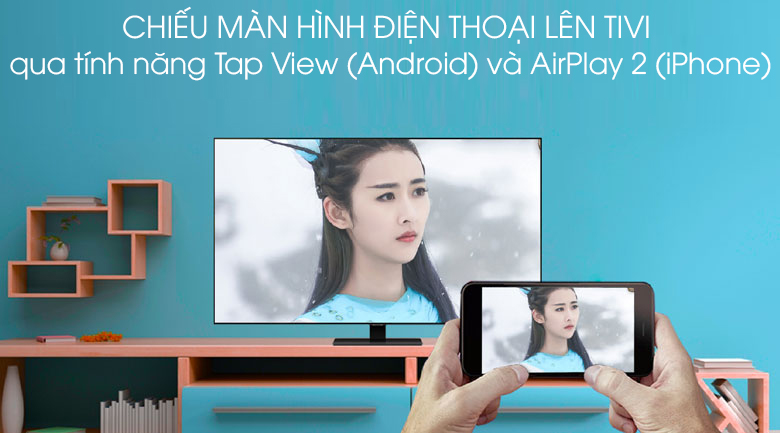 Chiếu màn hình - Smart Tivi QLED Samsung 4K 49 inch QA49Q80T