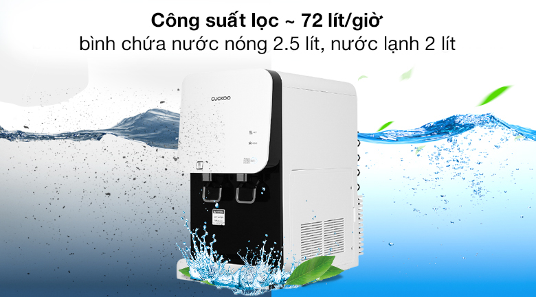 Máy lọc nước Nano nóng lạnh Cuckoo CP-FN601HW - Dung tích và công suất