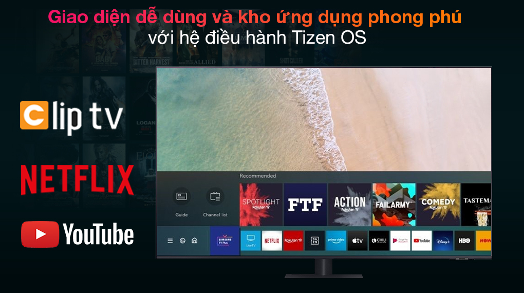 Smart Tivi QLED 4K 75 inch Samsung QA75Q70A - Tizen OS