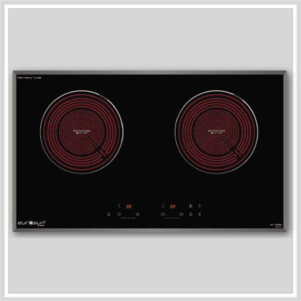 Bếp hồng ngoại 2 vùng nấu Eurosun EU-IF268S / Nhập khẩu Malaysia, kính Virtro Ceramic