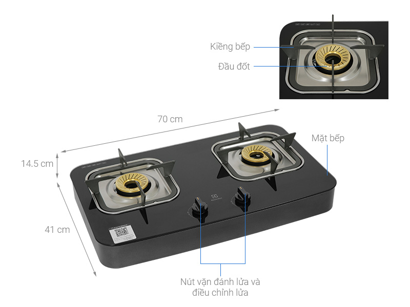 Bếp ga đôi Electrolux ETG7256GKR