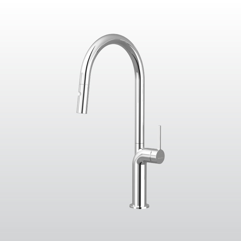 Vòi nóng lạnh dây rút Malloca Chrome K2203-CR