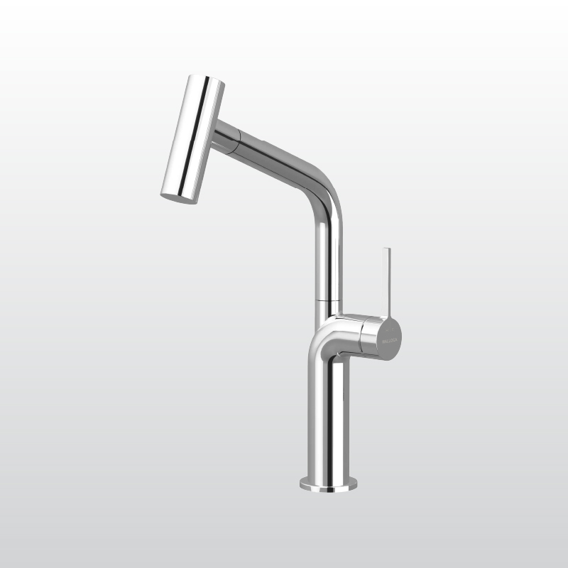 Vòi nóng lạnh dây rút Malloca Chrome K2206-CR
