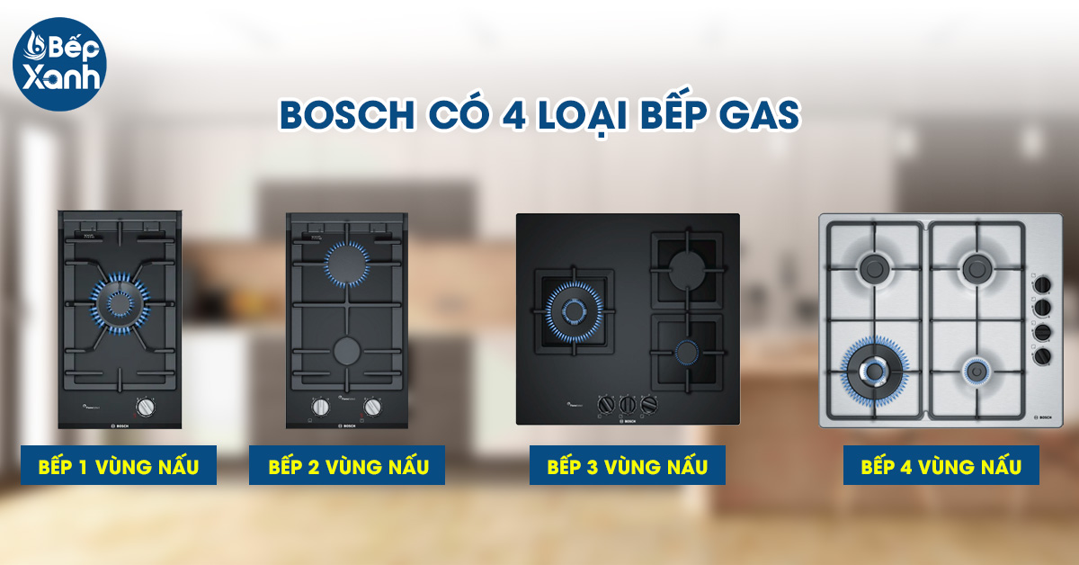 Bếp gas Bosch có 4 loại