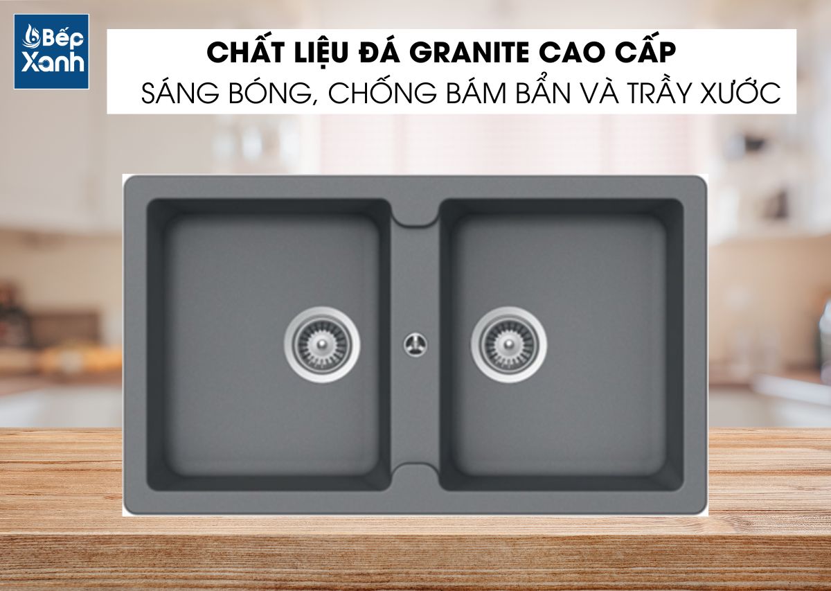 Chậu rửa Hafele 570.36.500 chất liệu đá granite 