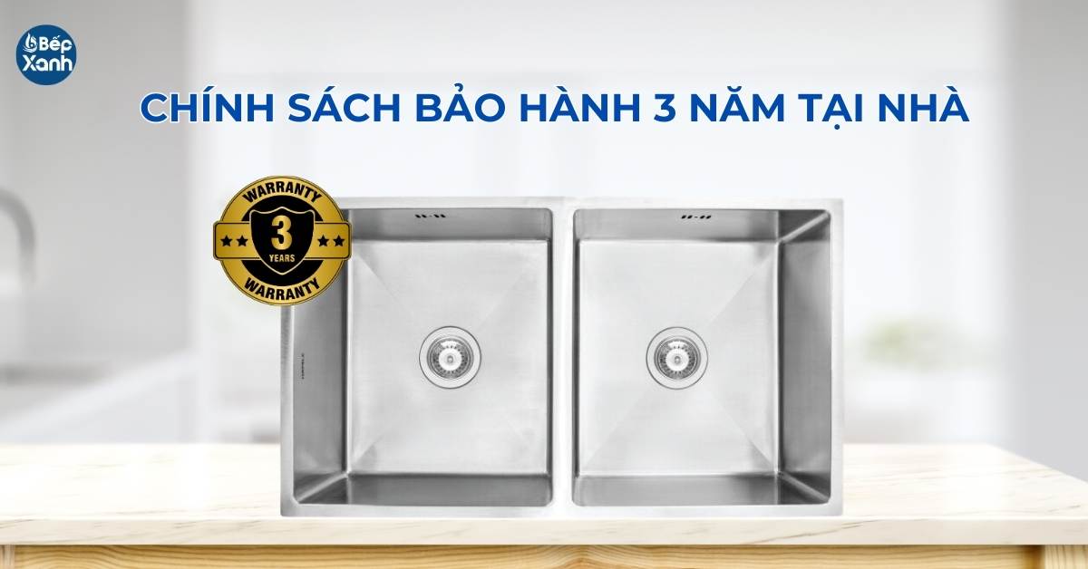 chậu được hãng bảo hành tại nhà trong thời gian 3 năm