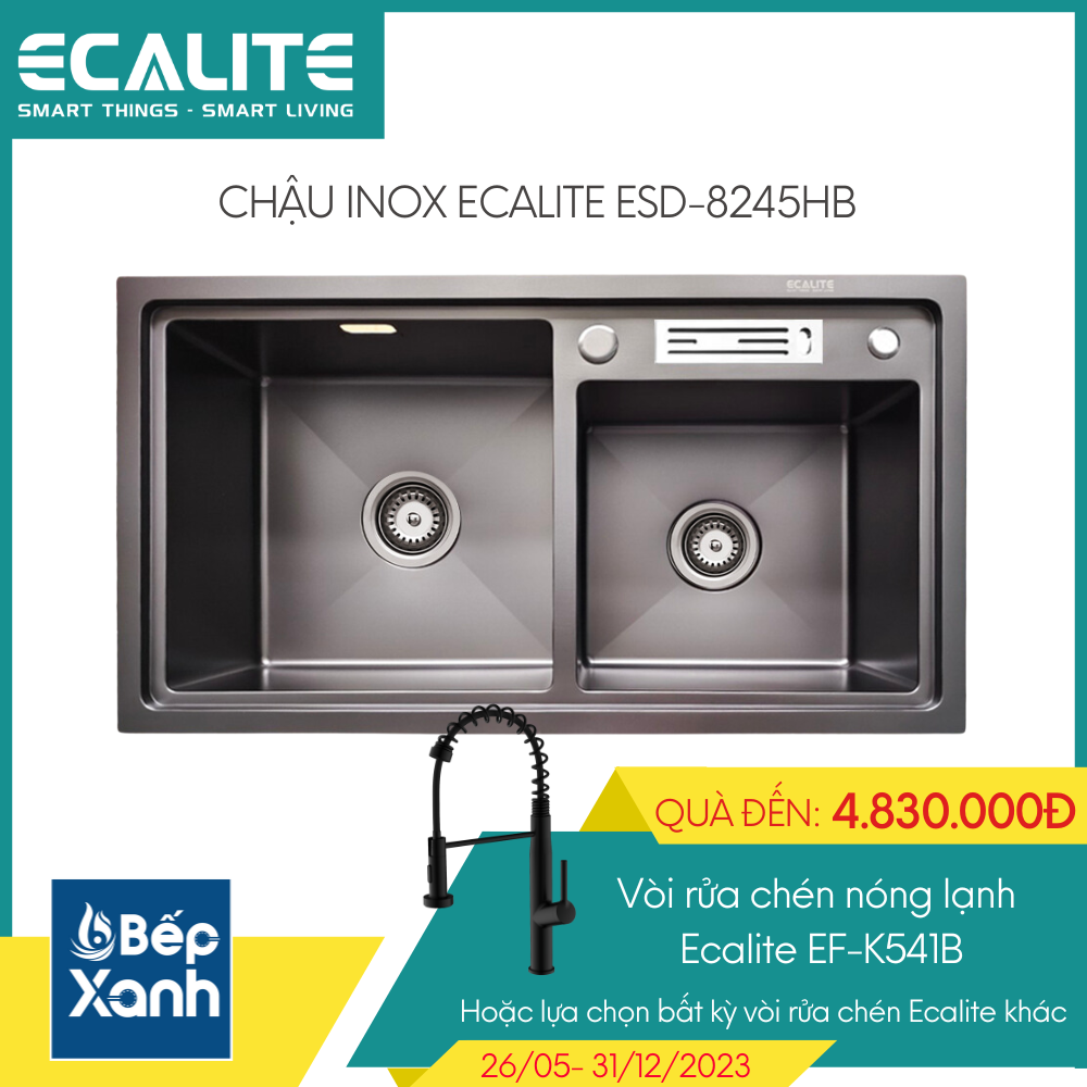 Chậu rửa chén Vision Manual Sink Ecalite ESD-8245HB