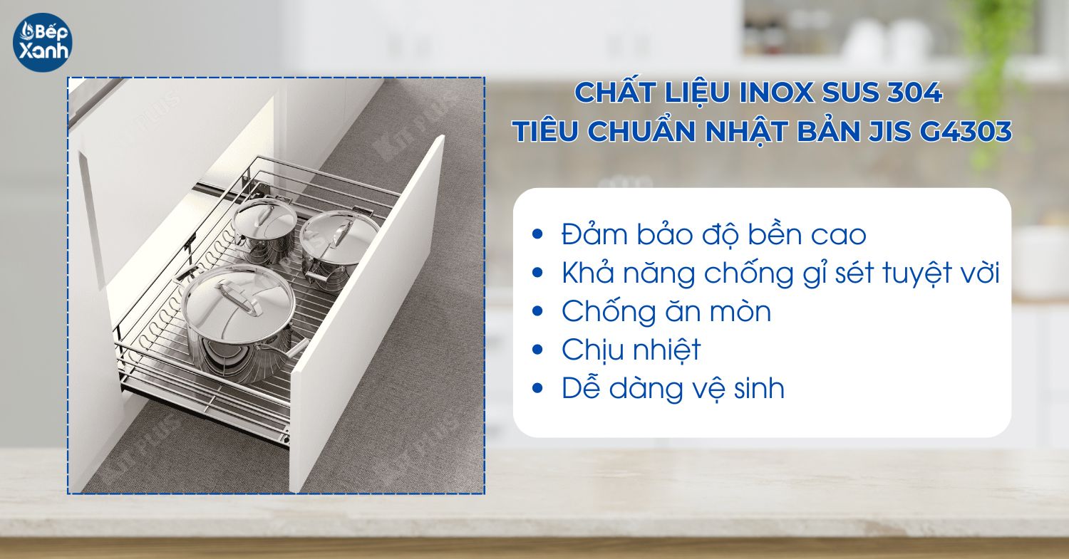 Kệ hoàn thiện từ inox sus 304 bền bỉ