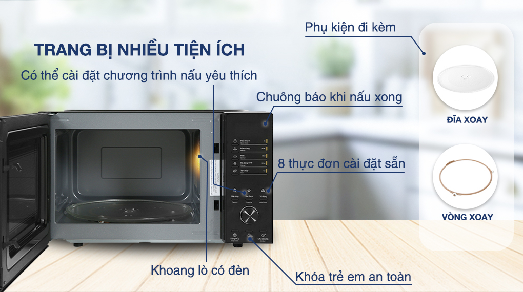 Lò vi sóng Electrolux EMM23D22B 23 lít - Tiện ích