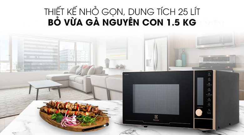 Dung tích 25 lít, thiết kế nhỏ gọn