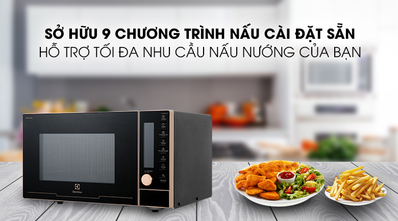 Chức năng Lò vi sóng Electrolux EMG25D89GGP 25 lít