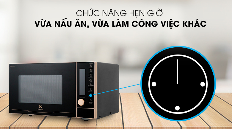 Chức năng hẹn giờ Lò vi sóng Electrolux EMG25D89GGP 25 lít