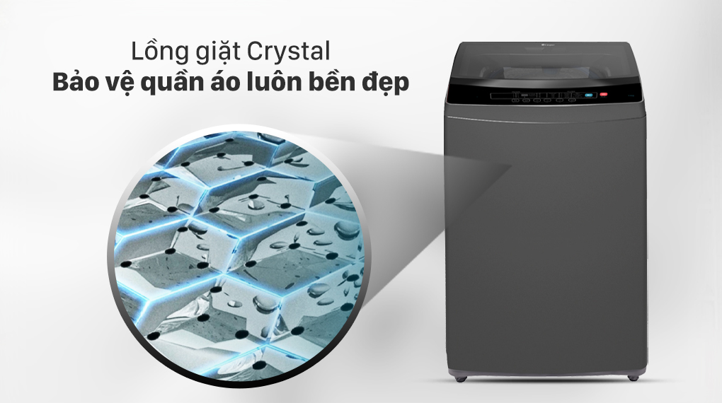 Máy giặt Casper 8.5 kg WT-85N68BGA - Lồng giặt Crystal