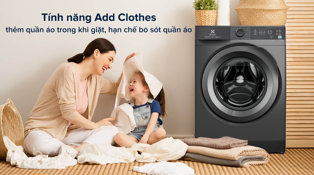 Máy giặt Electrolux Inverter 10 kg EWF1024M3SB - Tính năng Add Clothes
