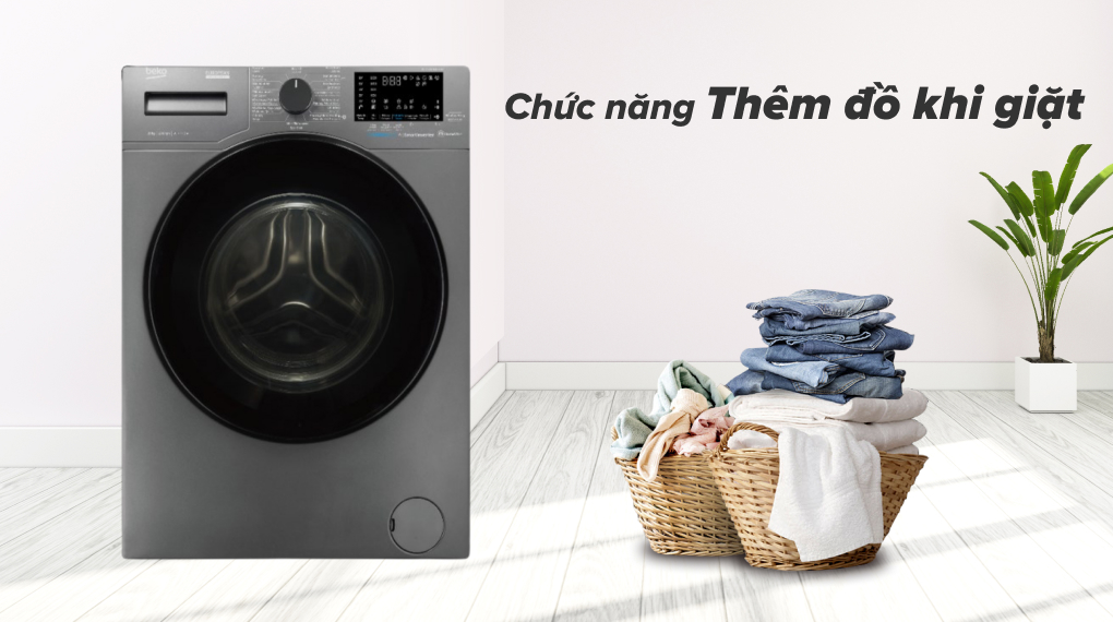 Máy giặt Beko WCV10648XSTM - thêm đồ khi giặt