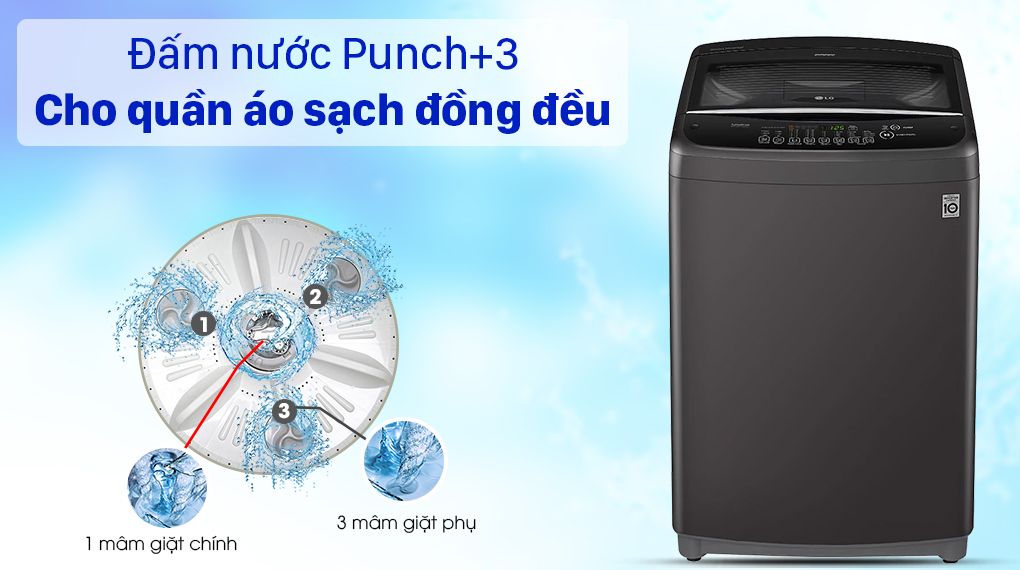 Máy giặt LG T2555VSAB - đấm nước Punch+3