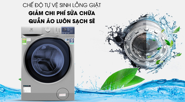 Tiết kiệm chi phí với vệ sinh lồng giặt tự động - Máy giặt Electrolux EWF9024ADSA