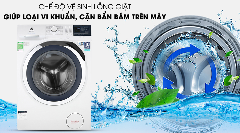 Chế độ vệ sinh lồng giặt - Máy giặt Electrolux Inverter 8 kg EWF8024BDWA