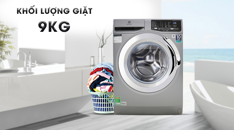 Máy giặt Electrolux Inverter 9 Kg EWF9025BQSA - Khối lượng