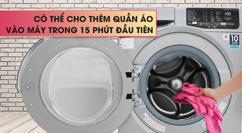 Chức năng Add Cloths - Máy giặt Electrolux Inverter 9 Kg EWF9025BQSA