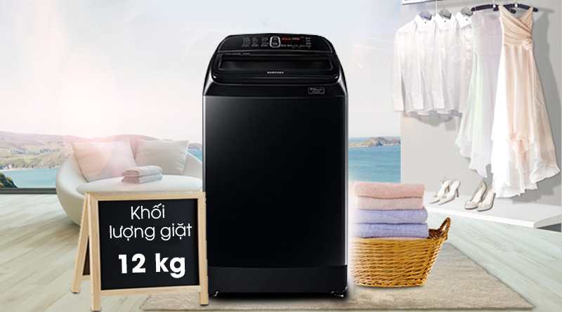 Máy giặt Samsung Inverter 12 kg WA12T5360BV/SV-Khối lượng giặt 12kg, phù hợp cho gia đình trên 6 thành viên