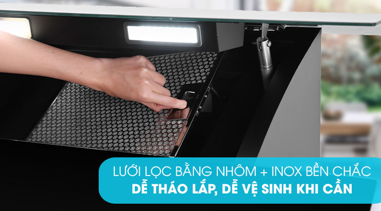 Lưới lọc bền chắc - Máy hút mùi Pramie DE19-700 