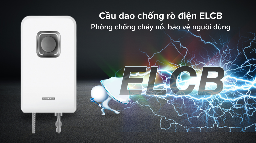 Máy nước nóng trực tiếp Stiebel Eltron 4500W DS 45 EC - Cầu dao chống rò điện ELCB