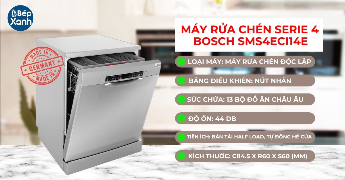 Thông số máy rửa bát Bosch SMS4ECI14E