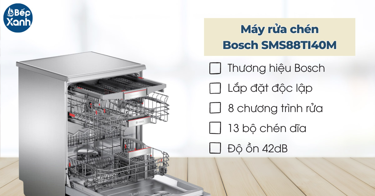 Máy rửa chén độc lập Bosch SMS88TI40M