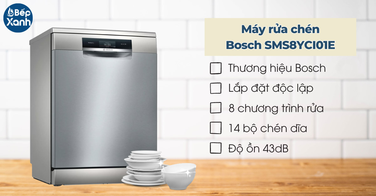 Máy rửa chén độc lập Bosch SMS8YCI01E