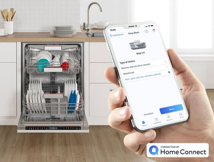 Tính năng Home Connect thông minh của máy rửa bát Bosch SMS6ZCW42E