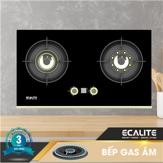 Bếp gas âm lật 2 vùng nấu Flex-zones Ecalite EG-HE7644-FLEX