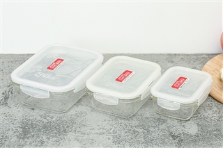 Bộ 3 hộp đựng thực phẩm thủy tinh Lock&Lock LLG422S03