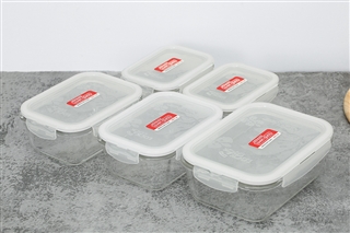 Bộ 5 hộp đựng thực phẩm thủy tinh Lock&Lock LLG423S5