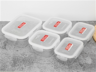 Bộ 5 hộp đựng thực phẩm thủy tinh Lock&Lock LLG445S5