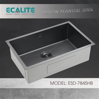 Chậu rửa chén 1 hộc lớn Vision Manual Sink Ecalite ESD-7845HB