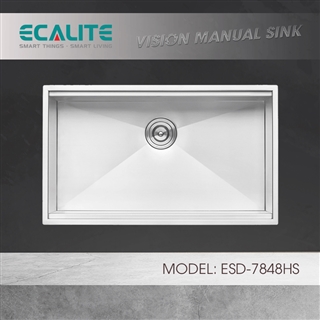 Chậu rửa chén 1 hộc lớn Vision Manual Sink Ecalite ESD-7848HS