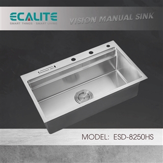Chậu rửa chén 1 hộc lớn Vision Manual Sink Ecalite ESD-8250HS