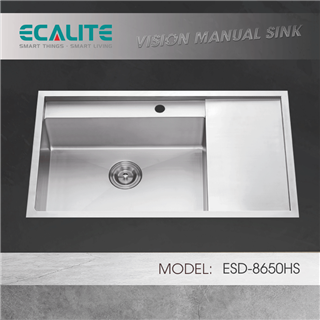 Chậu rửa chén 1 hộc lớn Vision Manual Sink Ecalite ESD-8650HS