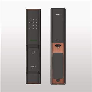 Khóa điện tử Hafele PP8100 cho cửa gỗ / Bản tiêu chuẩn, Màu đen bóng, Mã số 912.20.261