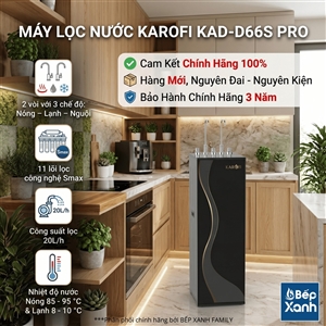 Máy Lọc Nước Nóng Lạnh Nguội Karofi KAD-D66S Pro - Công Nghệ Smax Pro V, Block Siêu Bền