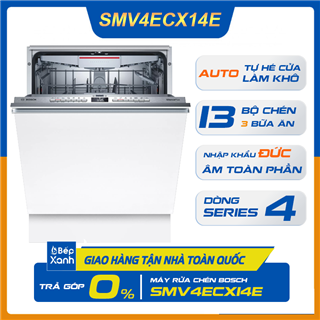Máy Rửa Chén Âm Tủ Series 4 Bosch SMV4ECX14E/ Nhập Khẩu Liên Bang Đức